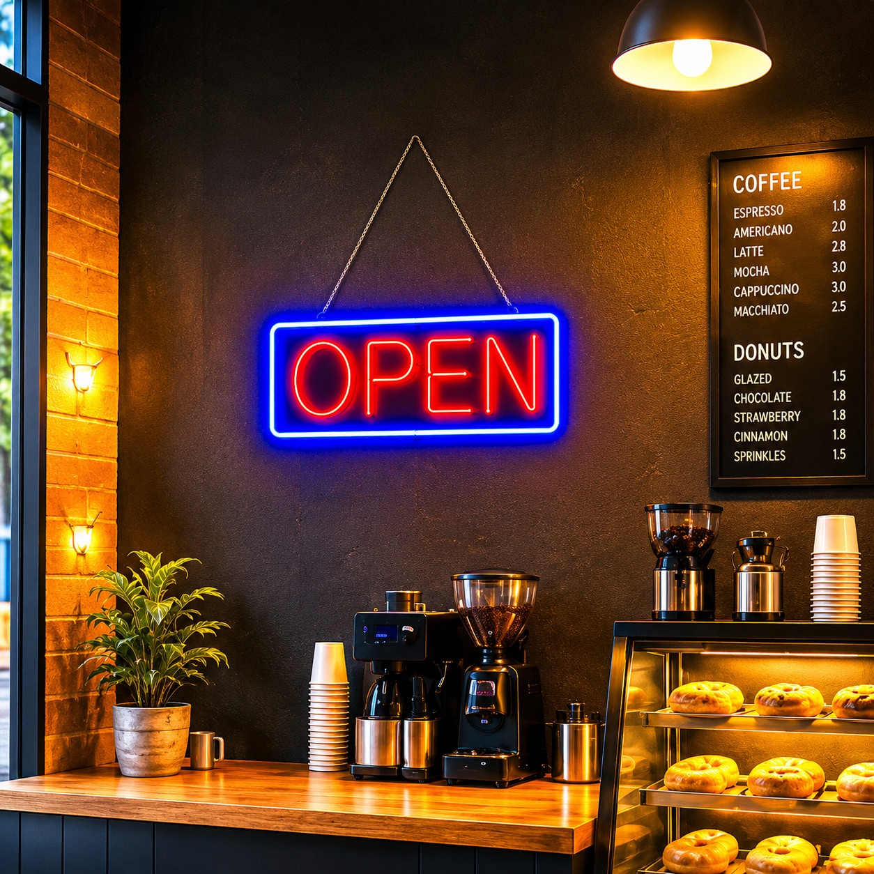 Open LED Neon Sign 30″L x 12″H #30001