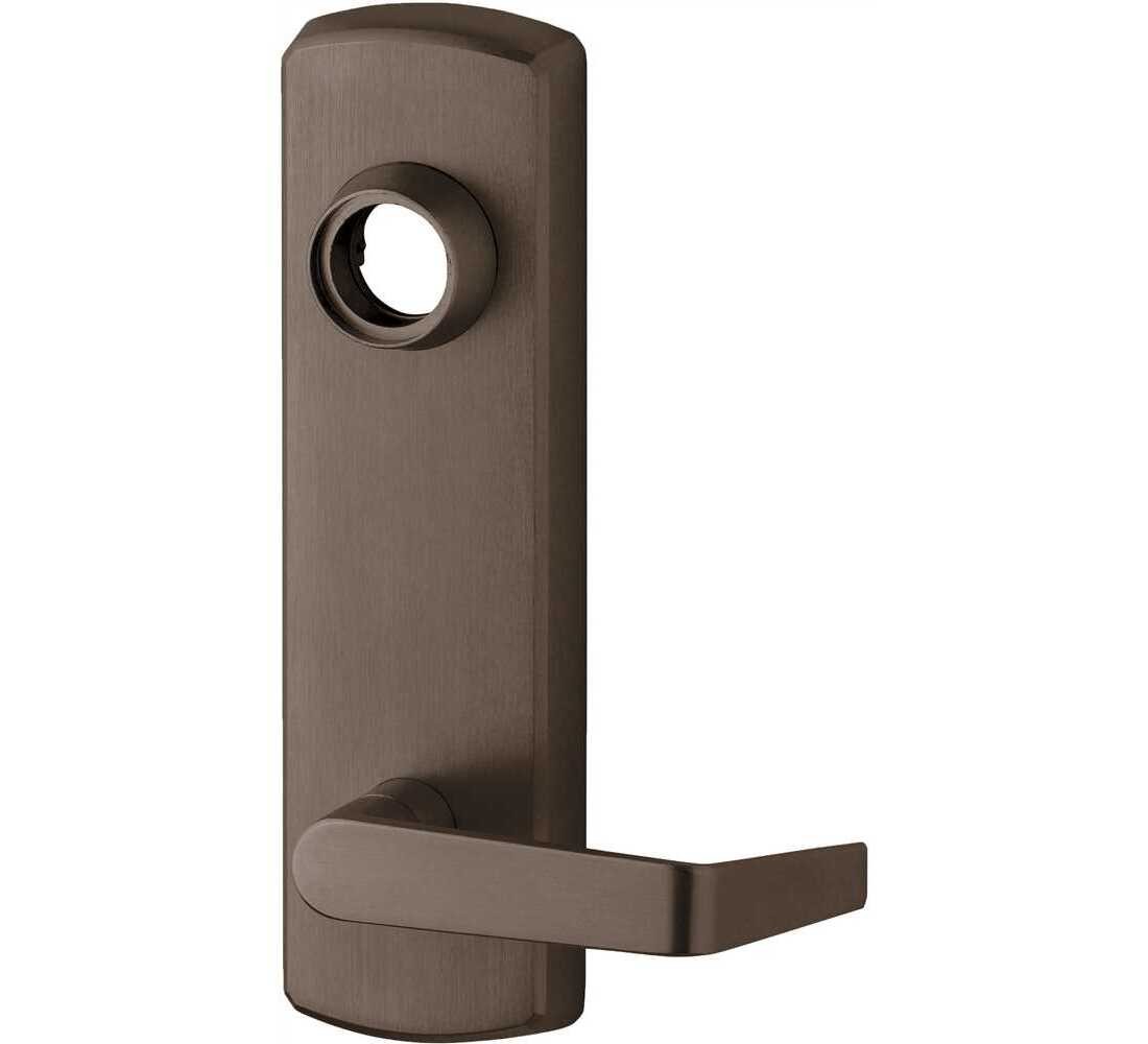 Exit Trim – Classroom Lever x Escutcheon, Less Cylinder, Powder Coated Dark Bron