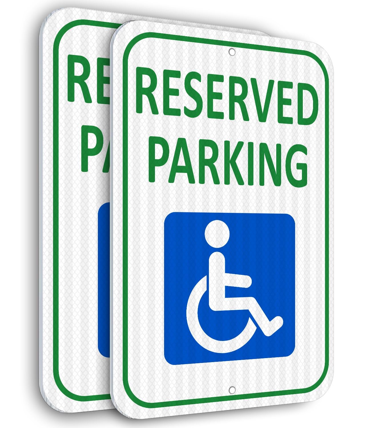 (2 Pack) Reflective Aluminum Reserved Parking Sign, 18″ x 12″ Heavy-duty Hand…