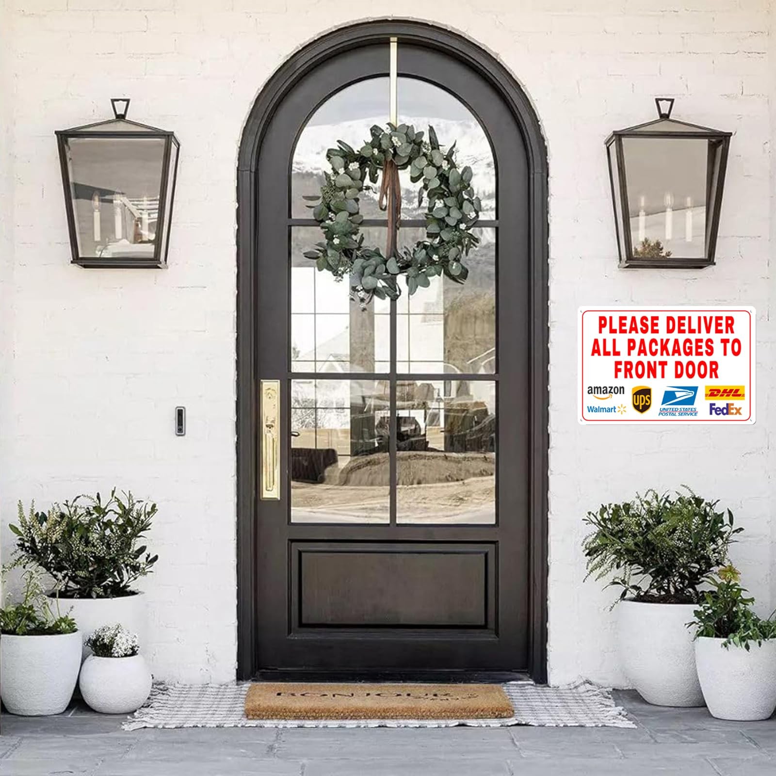 1 PCS Please Deliver All Packages Front Door Metal Sign 12×18 Inch Decor