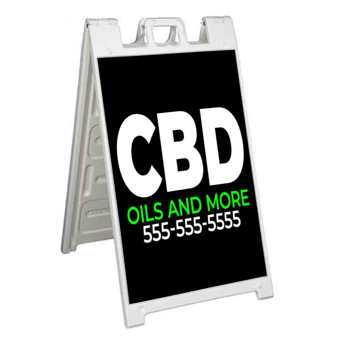 CUSTOMIZABLE CBD OILS Signicade 24×36 Aframe Sidewalk Sign Banner Decal