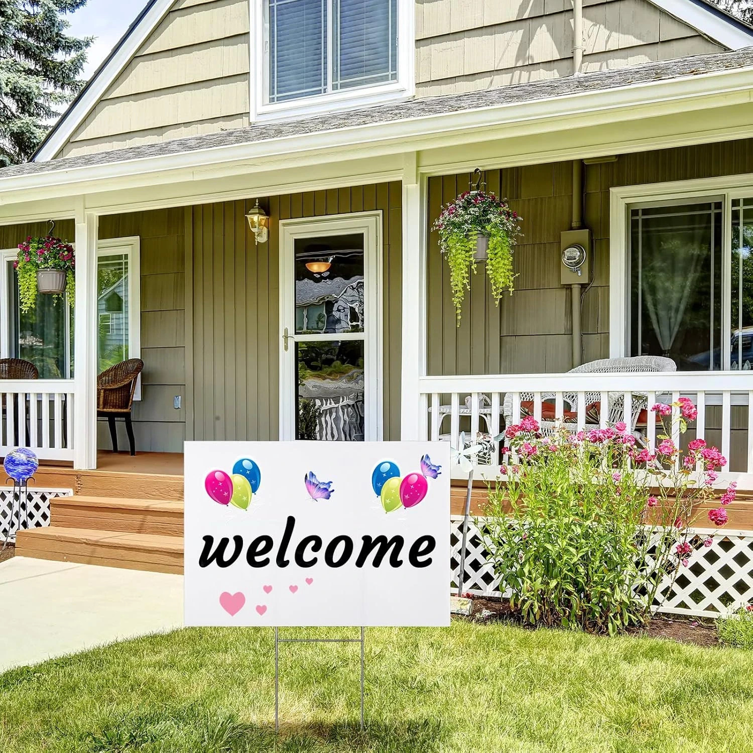 24 Blank Yard Signs with Stakes – Waterproof Double-Sided 12×18 Inch White Signs