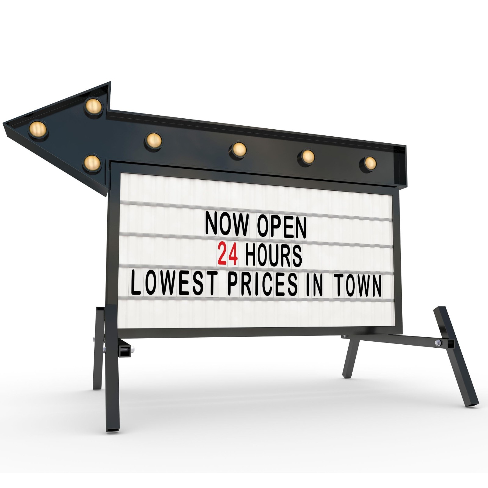 Changeable Marquee Letters 8” for Outdoor Signage – Plastic Plexiglass, 301PC Se