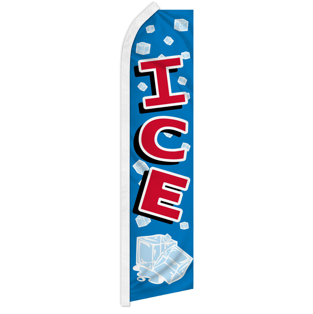 Ice Advertising Swooper Feather Flag Concessions Drinks