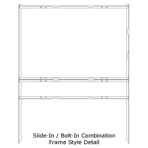 Real Estate Yard Sign Metal Frame, 24 x 36 Slide-In (1) Rider, Black (Pack of 1)