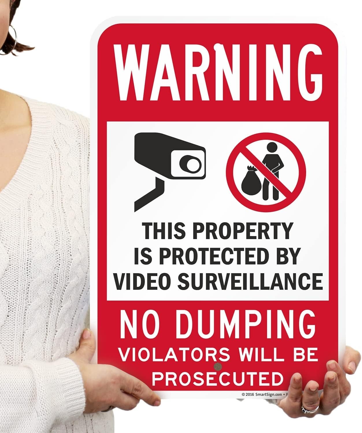 SmartSign Basics 18″ x 12″ Warning – Property Protected By Video Surveillance