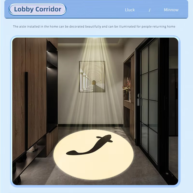 8W Custom Corridor Ceiling Light Downlight Entry Light LED Logo Gobo Projector