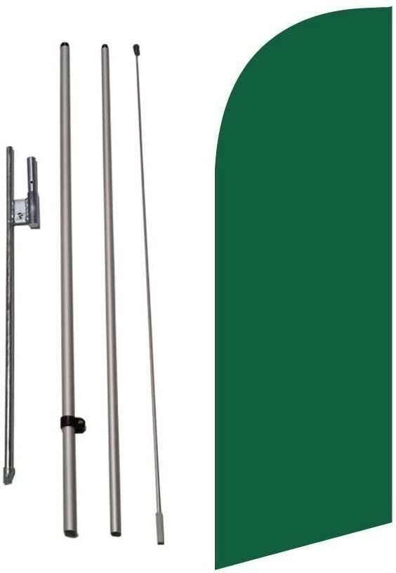 Marina Blue Color Medium Size Feather Banner Swooper Flag Sigh with Flag Pole…