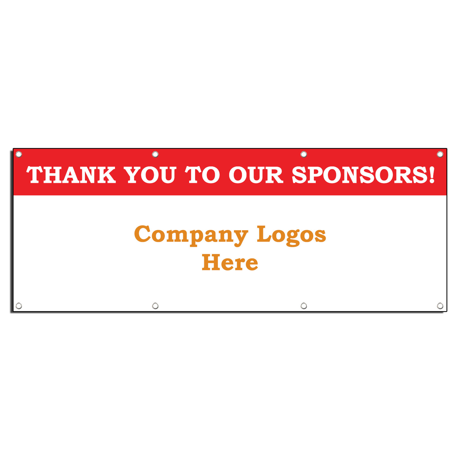 Thank You To Our Sponsors Custom 13 Oz Vinyl Banner Sign With Grommets