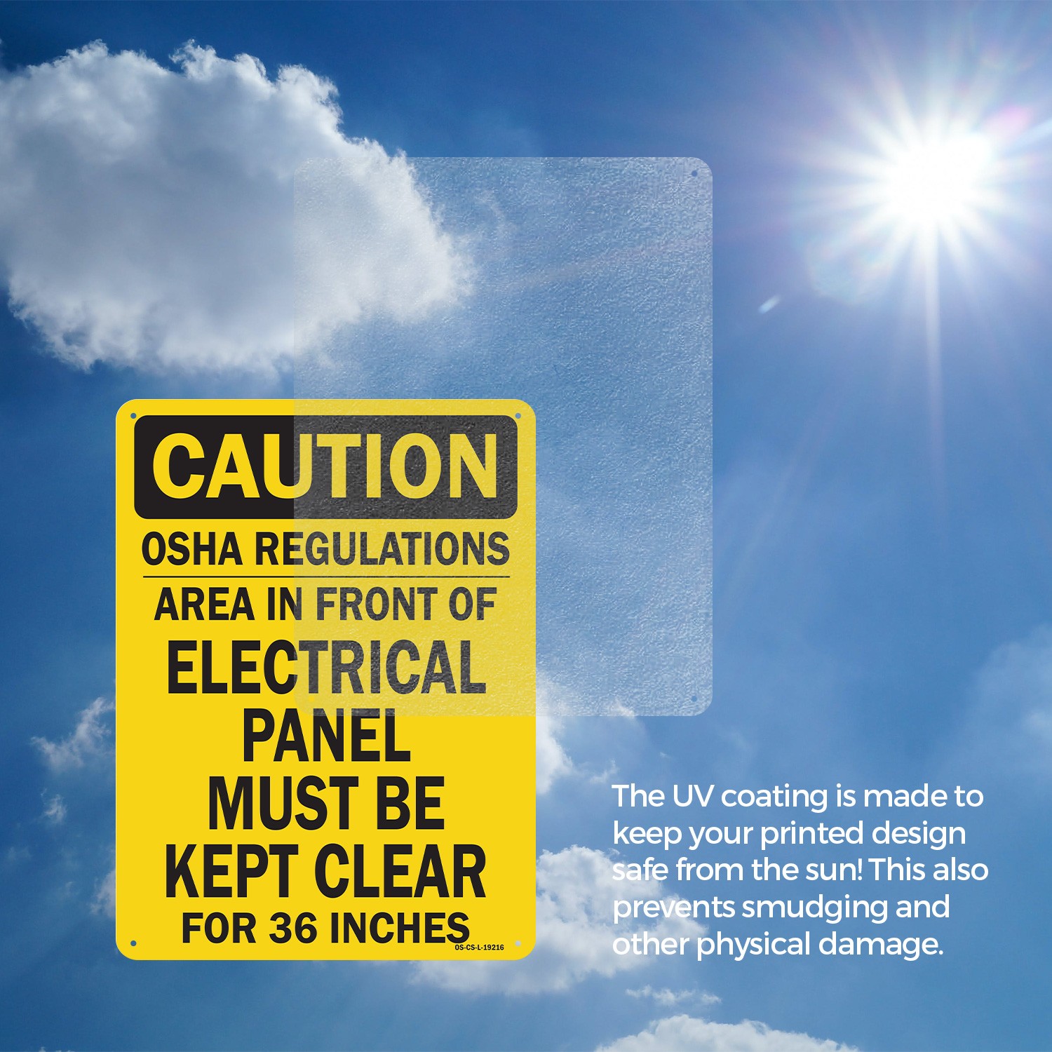 OSHA Regulations Area In Front Electrical Panel Must Kept 36 Inches 5/10 Pack