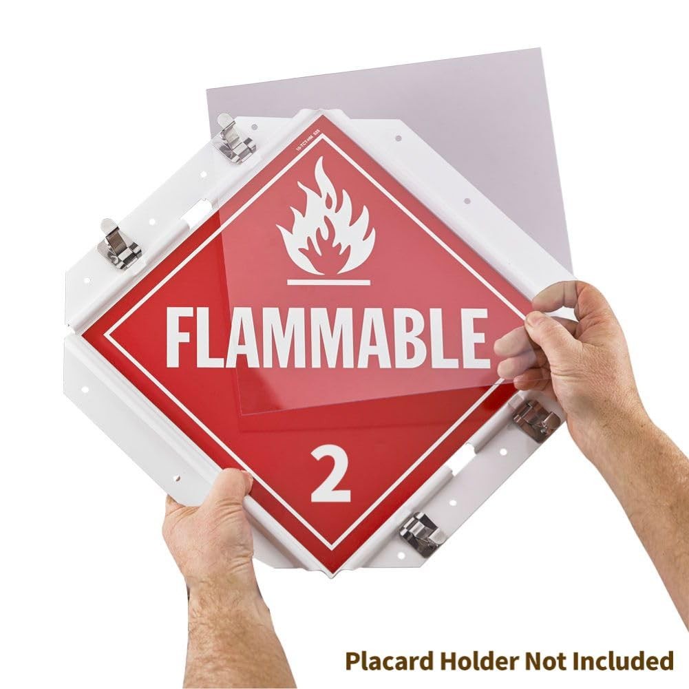 “4-Pack Hazmat Placard Holder Shields 10.75″”x10.75″” Clear Polycarbonate”