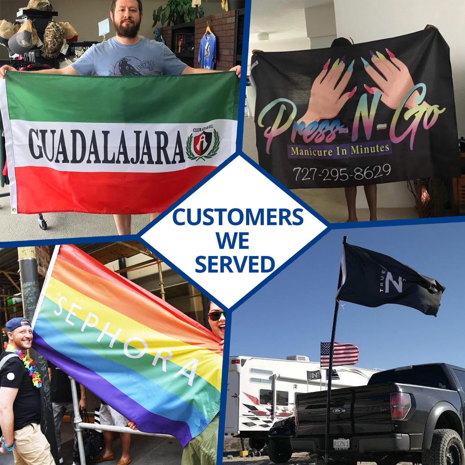 3×5 Ft Rip-Proof Double Sided Custom Flag – Personalized Flags Banners Polyester