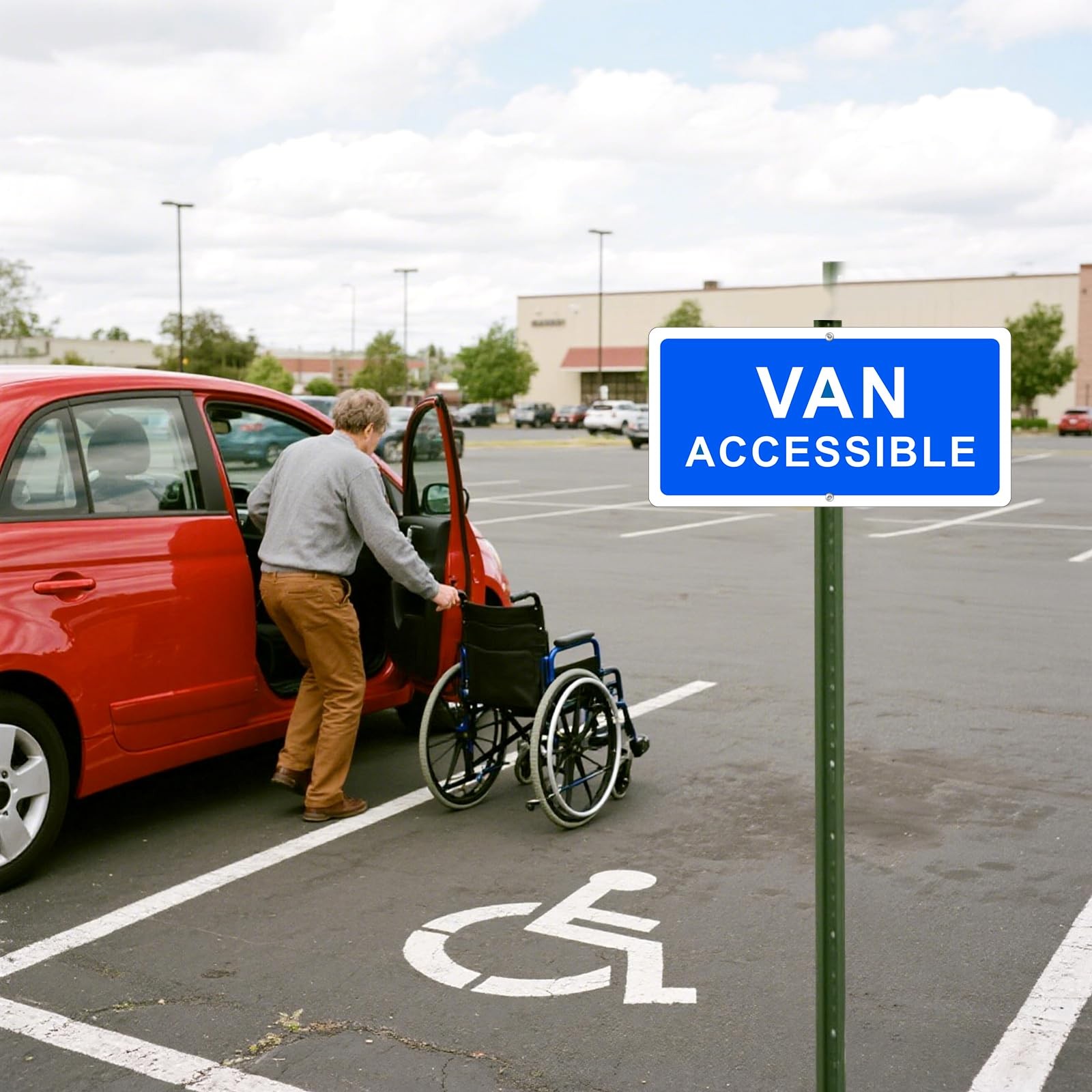Van Accessible Sign Metal Outdoor Weather Resistant Reflective 12x6in 2 PCS