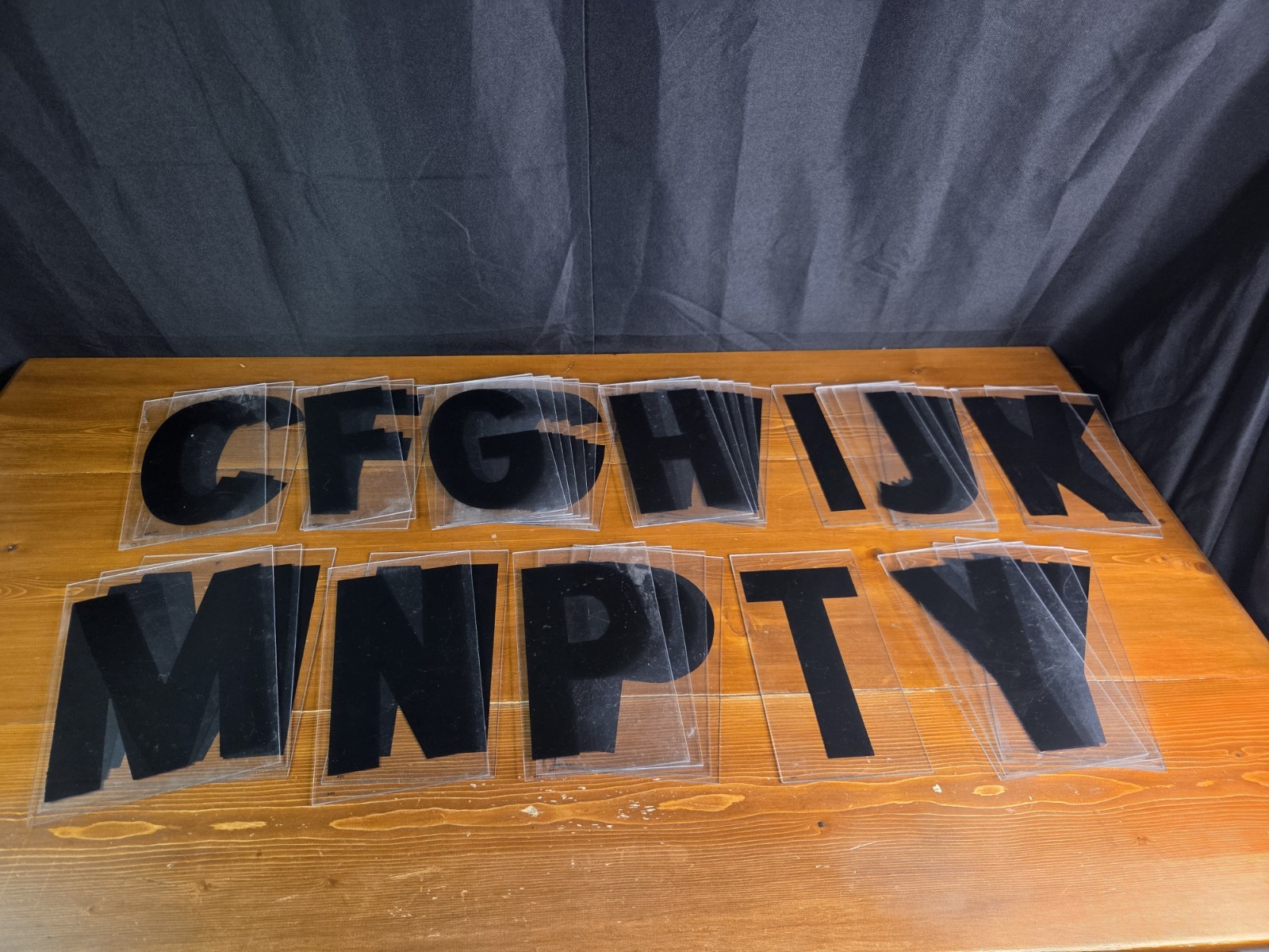 38 Vintage Plastic 9″ Marquee Mixed Letters For Outdoor Sign Black Used