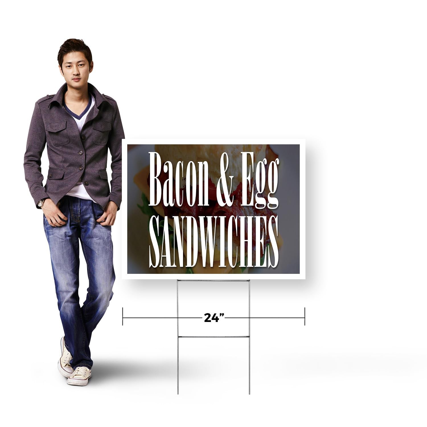 Signmission Egg Sandwiches Yard Sign 5 Pack Of 18 Inch X 24 Inch Single Sided