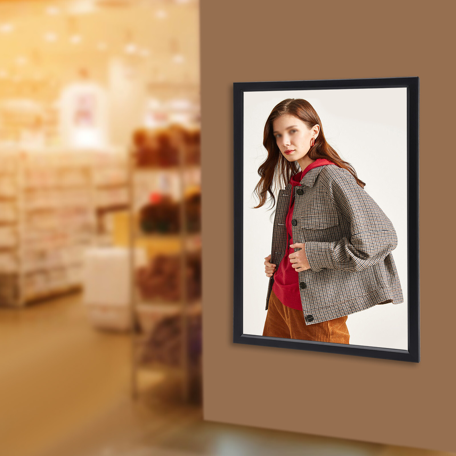 Wall Mount Advertising LED Light Box Movie Poster Display Advertising Frame