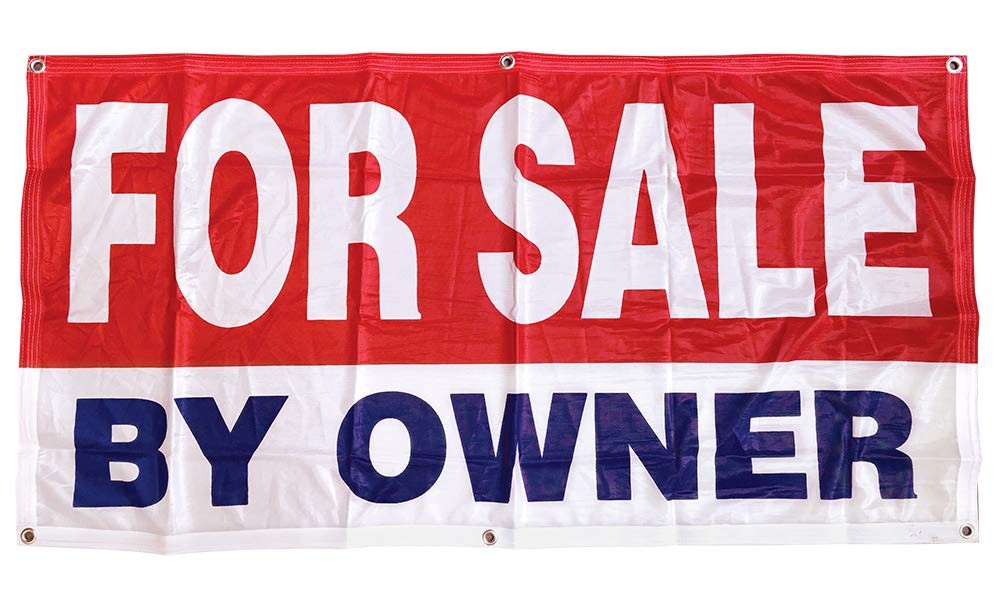 2×4 Ft for Sale by Owner Banner Vinyl Alternative Store Sign rb Fabric