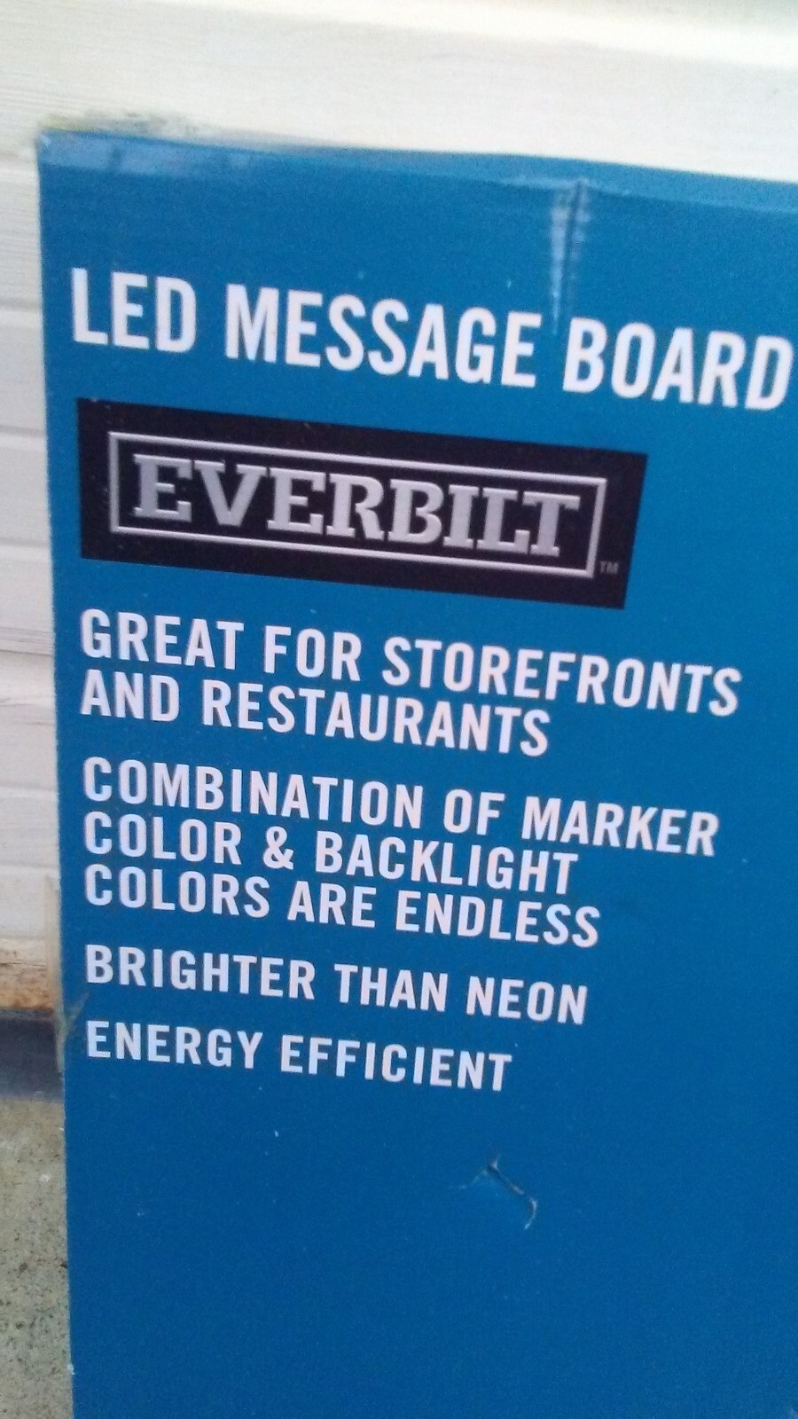 Everbilt 16 X 24 Led Message Board Restaurant Menu Retail Display Mancave Sign