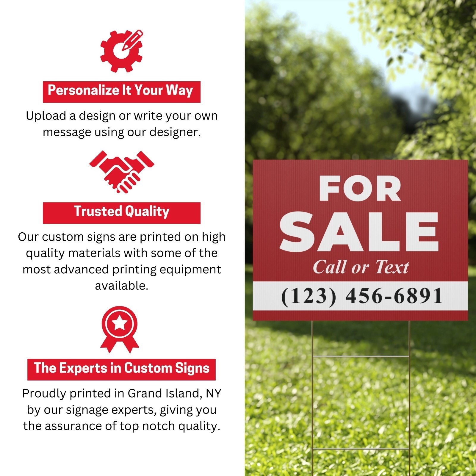 Custom yard sign