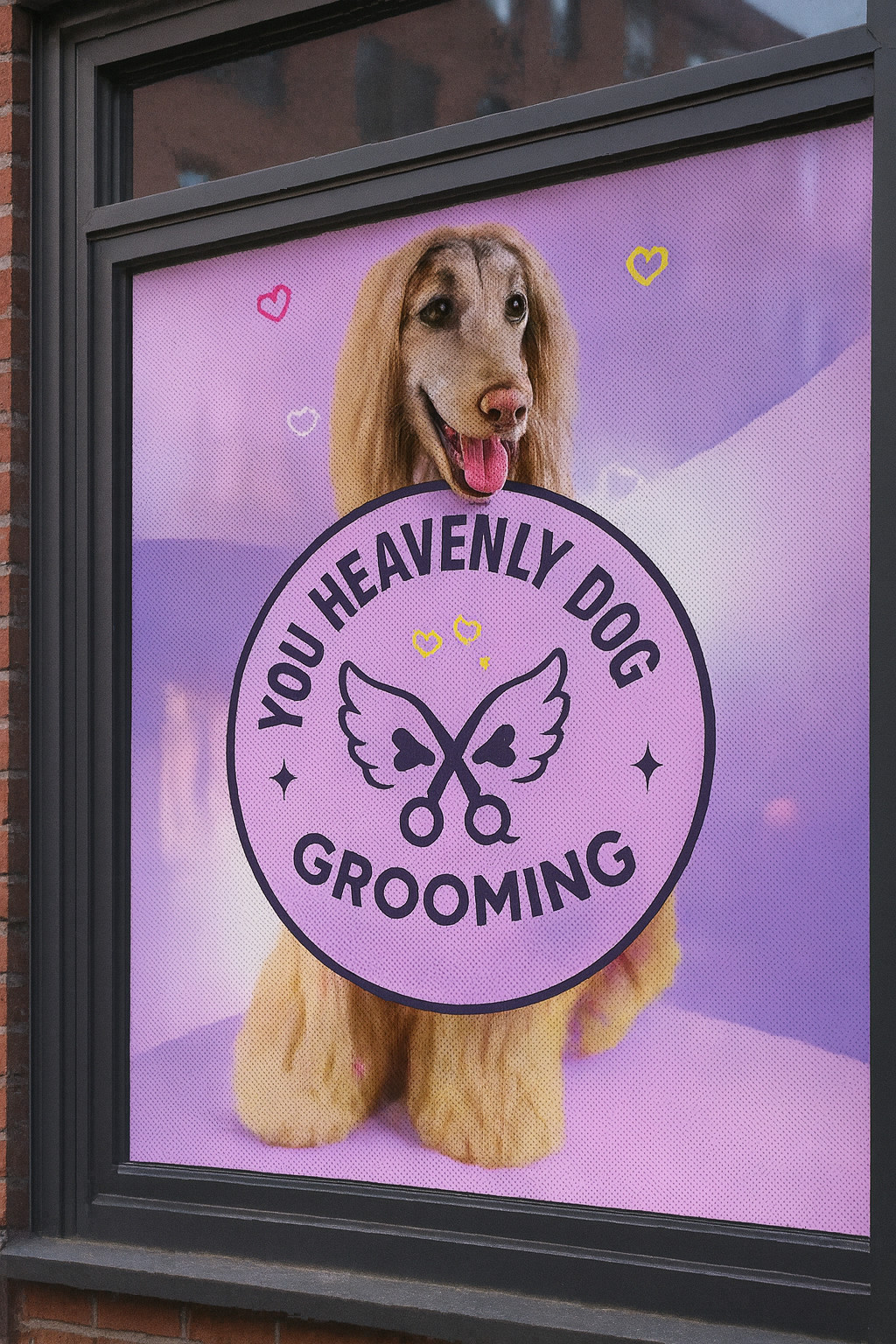 QUOTE: Custom Window Decals for Dog Groomers / Perforated One Way Vision