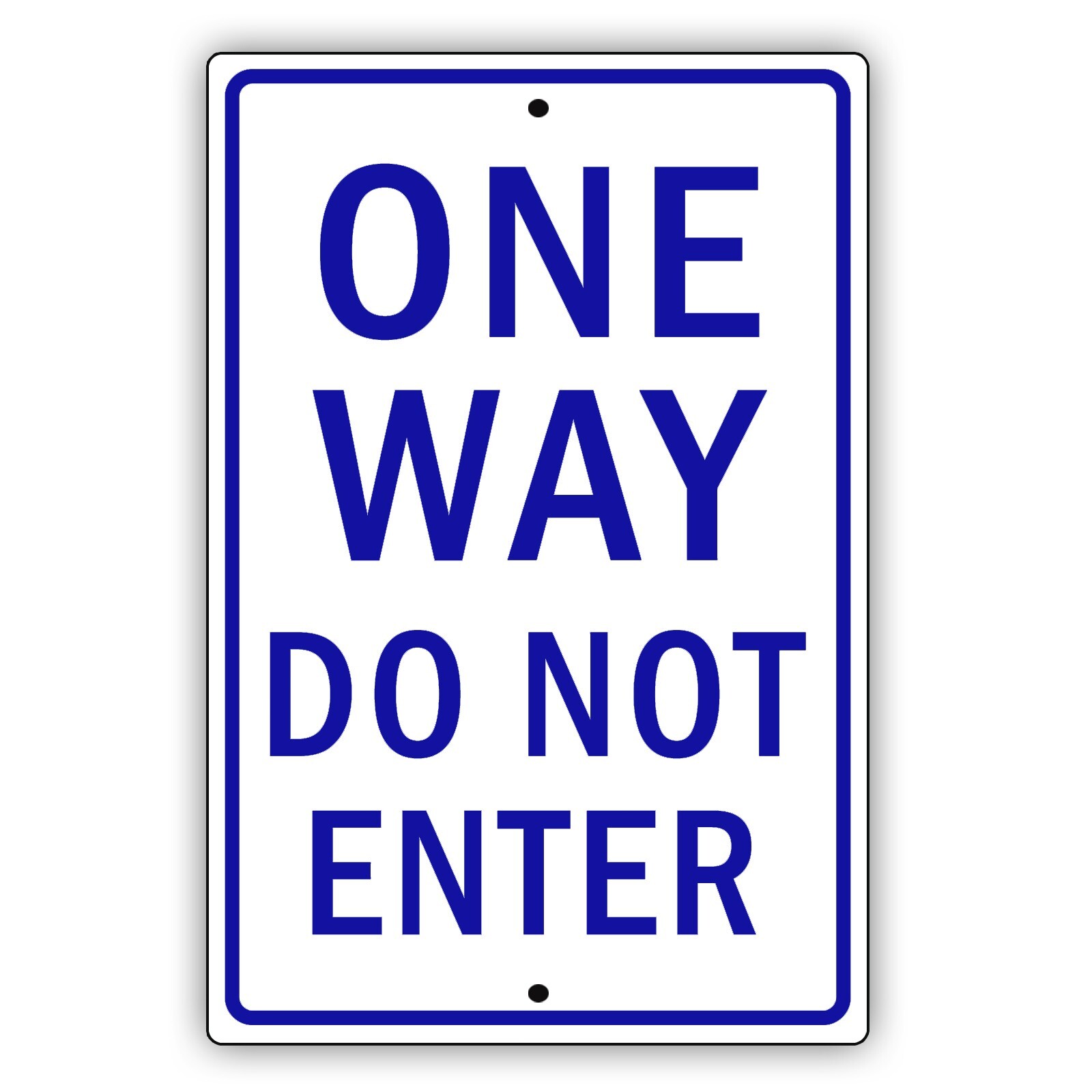 One Way Do Not Enter Street Traffic Aluminum Metal 8×12 Sign