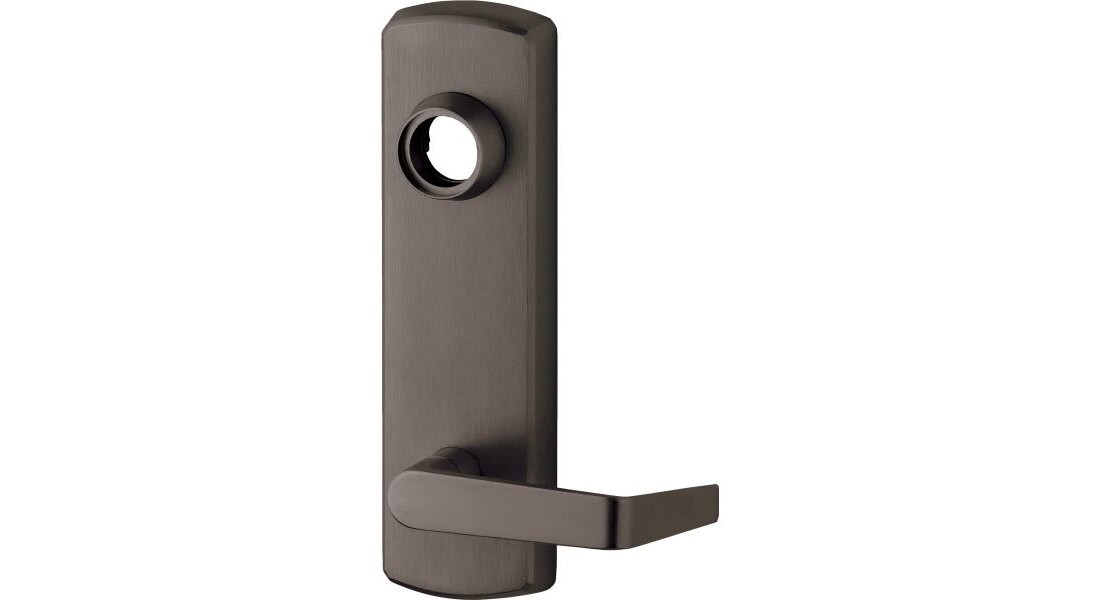 Exit Trim – Classroom Lever x Escutcheon, Less Cylinder, Powder Coated Dark Bron