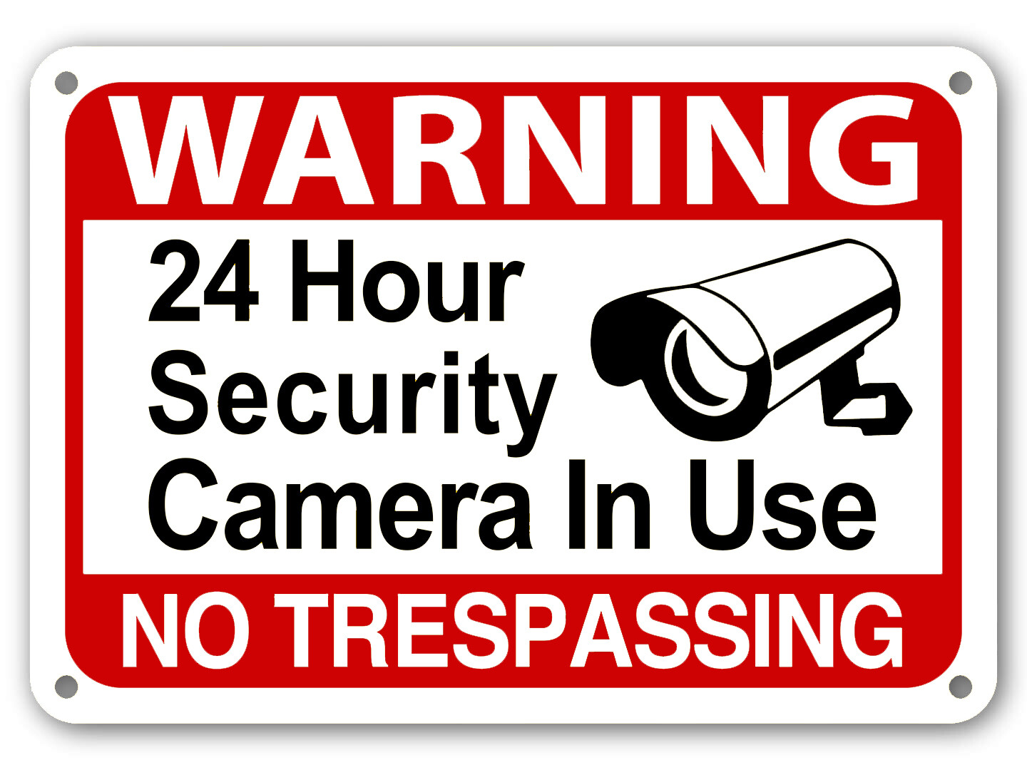 24 Hour Surveillance Signs Home Security Warning Signs No Trespassing cctv sign