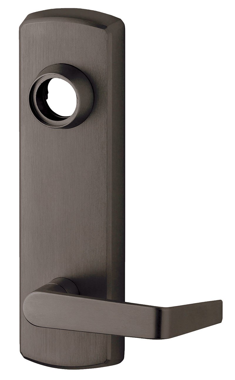 Exit Trim – Classroom Lever x Escutcheon, Less Cylinder, Powder Coated Dark Bron