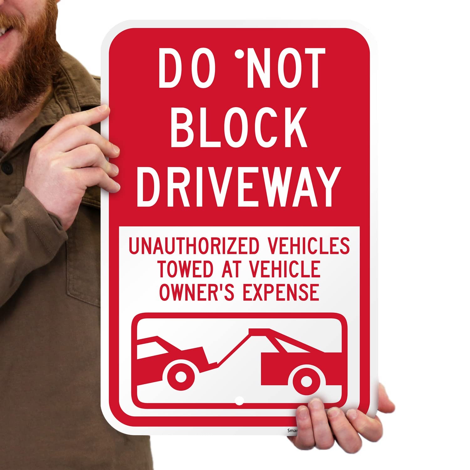 Smartsign 18X12 Do Not Block Driveway Unauthorized Vehicles Towed At Vehicle