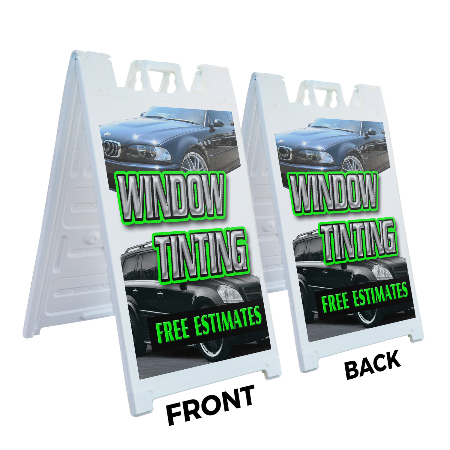 A-frame Sidewalk Window Tinting Free Estimates 24″ x 36″ Double Sided A-Frame Si