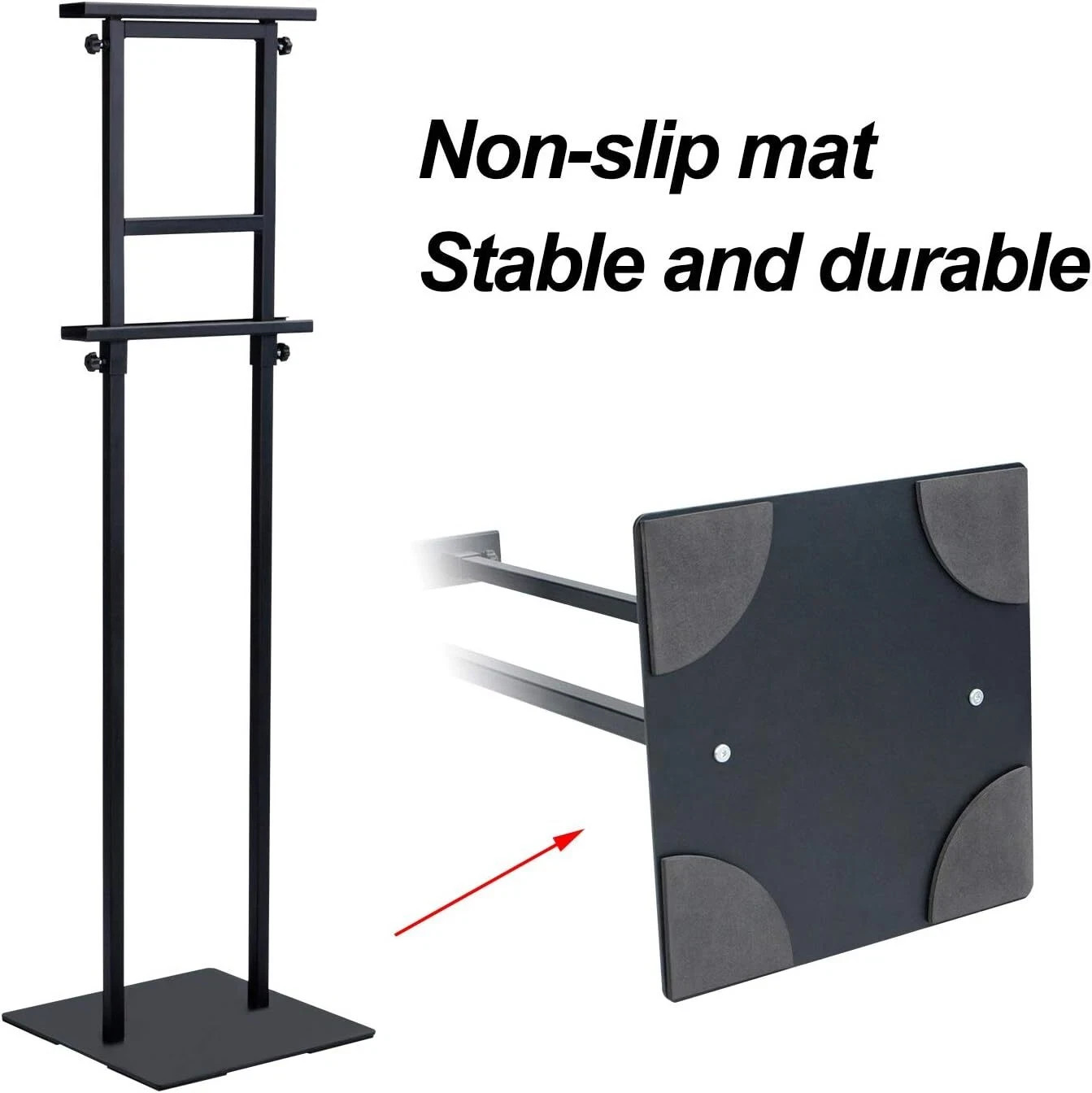 Klvied Heavy Duty Poster Stand with Non-Slip Mat Base, Adjustable Pedestal Si…