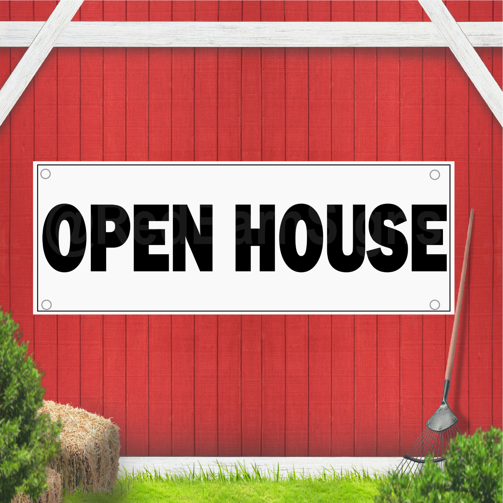 Open House Indoor Outdoor Vinyl Banner Design