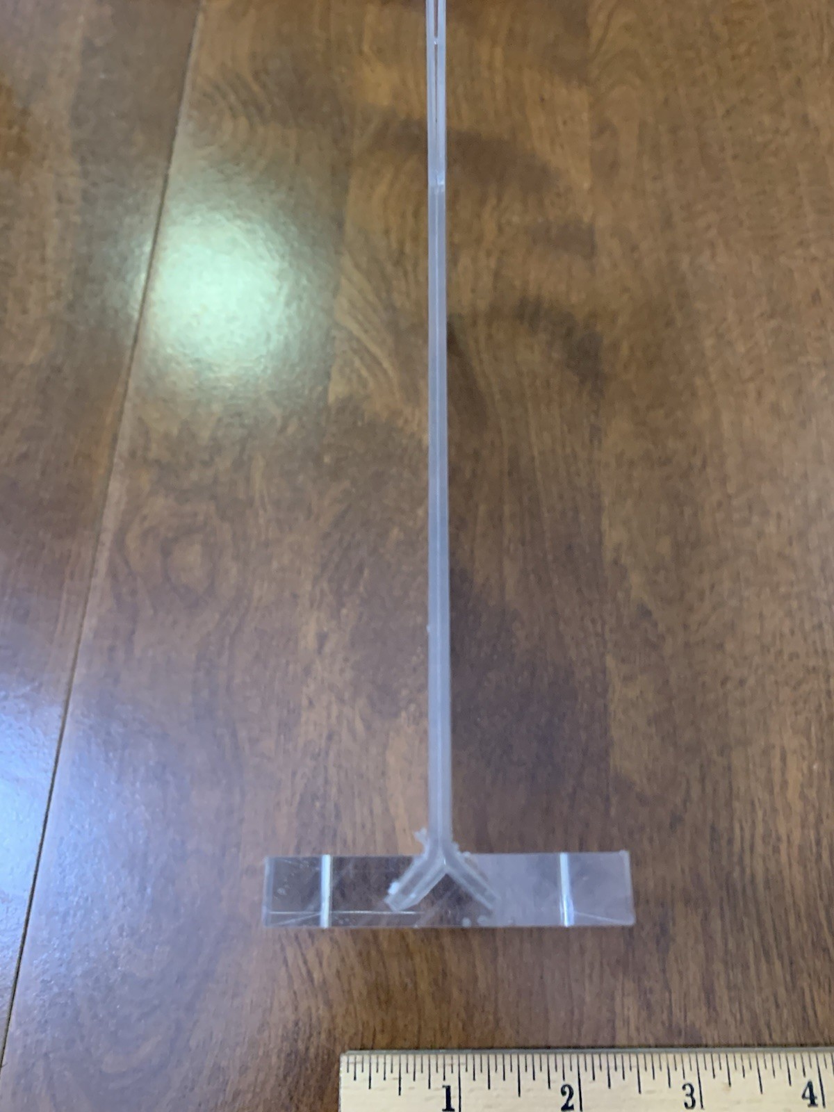 Set of 3 Clear Acrylic 4×6 Sign Holders – Vertical T-Shape Tabletop Frames NEW