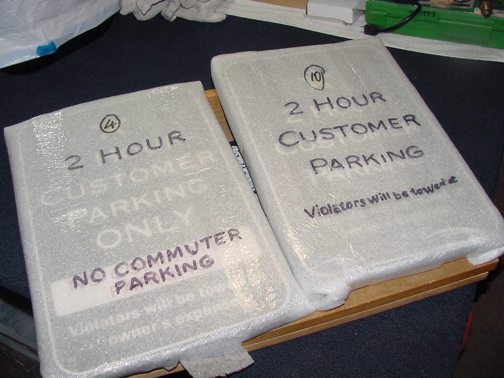 Lot of Fourteen (14) Customer Parking Signs, 2 Hour Maximum 12 In. X 18 In Metal