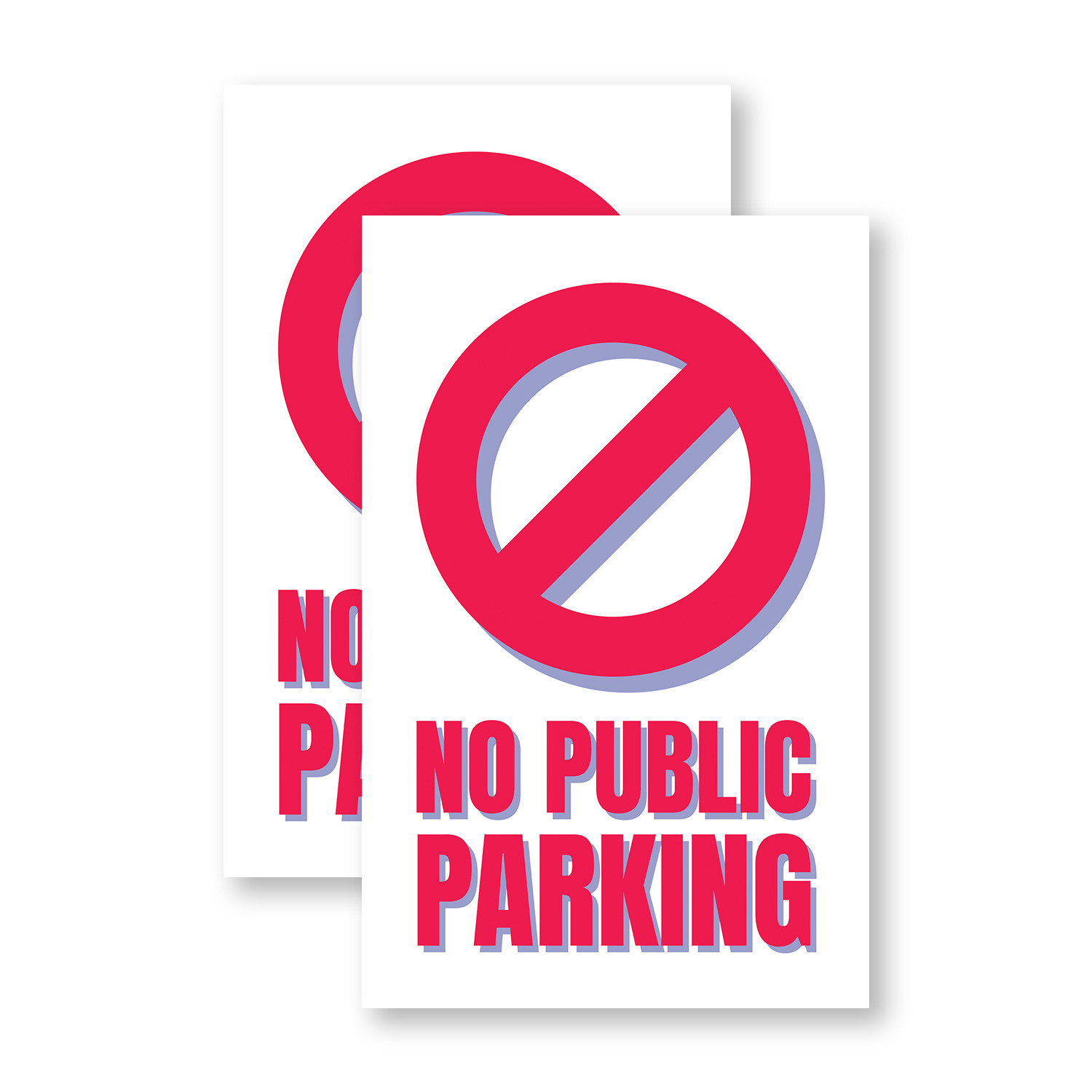 No Public Parking Heavy Duty A-Frame Sidewalk Sign Property Management Clear