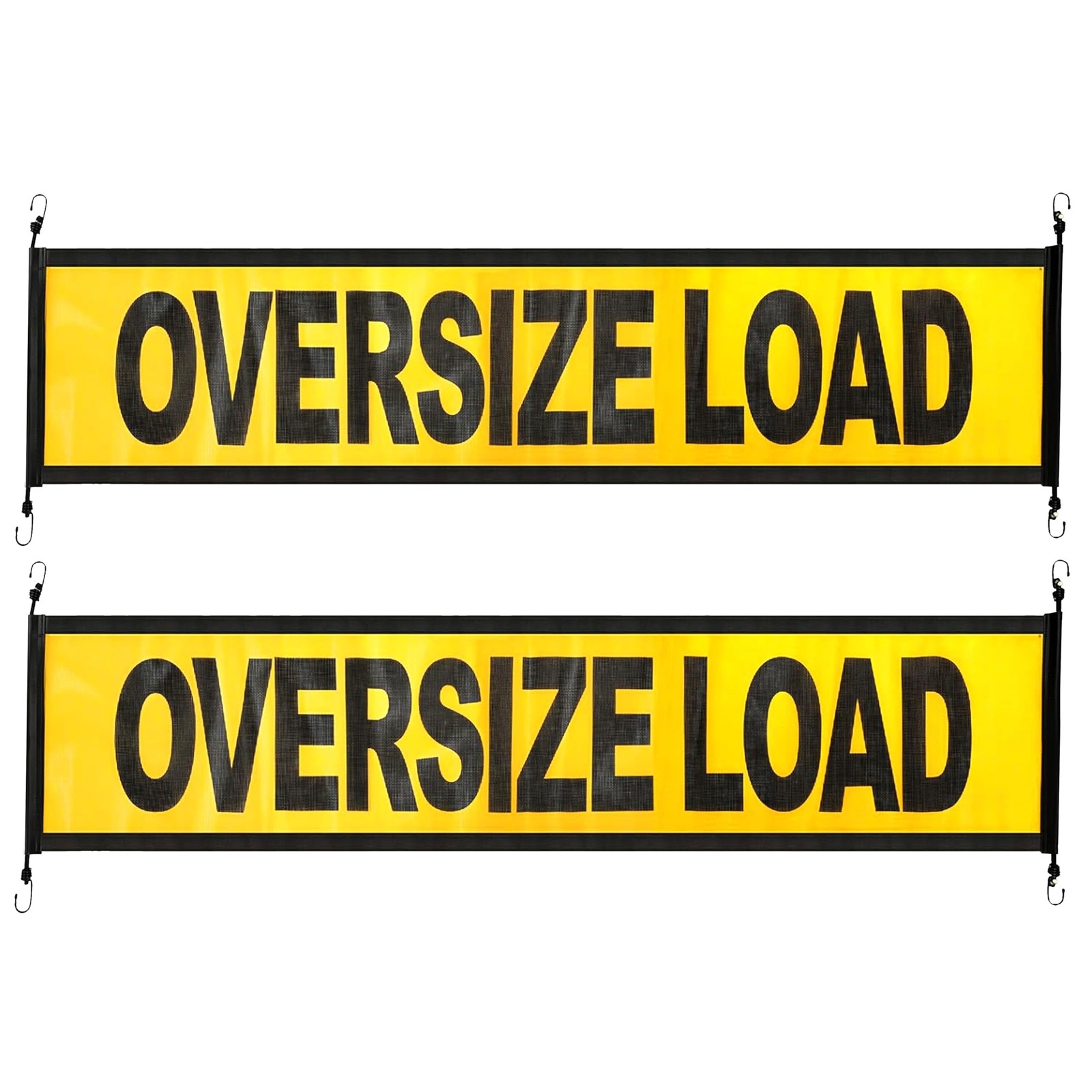 Oversize Load Signs for Trucks, 12 x 60 Inch Yellow Wide Load Warning Banners…