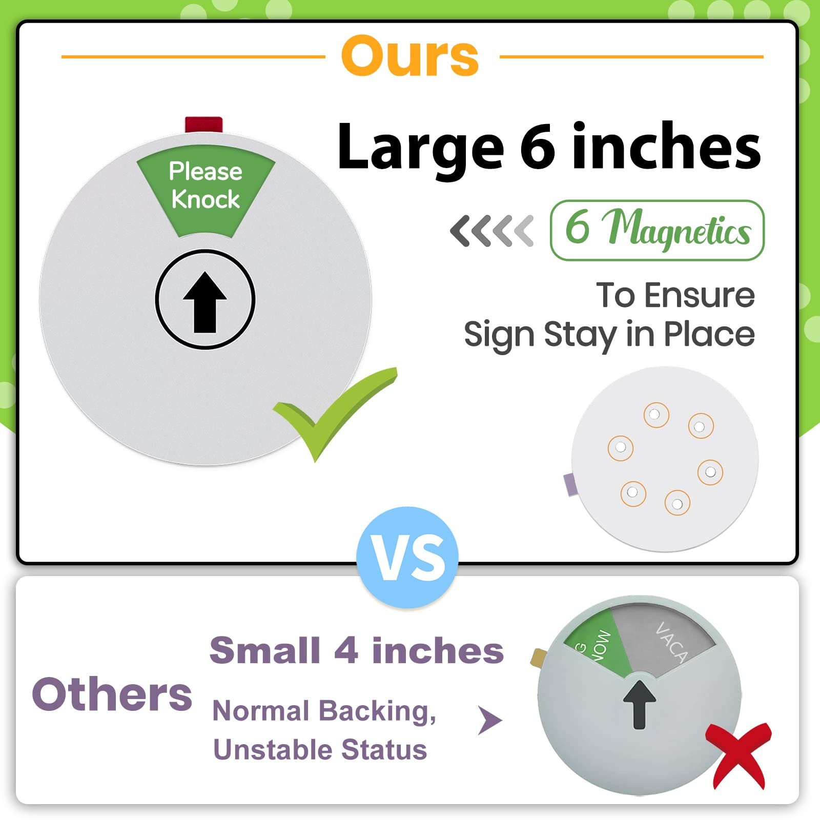 Office Door Signs 6 Options Privacy Rotating Status Signs 6 Inches Decor