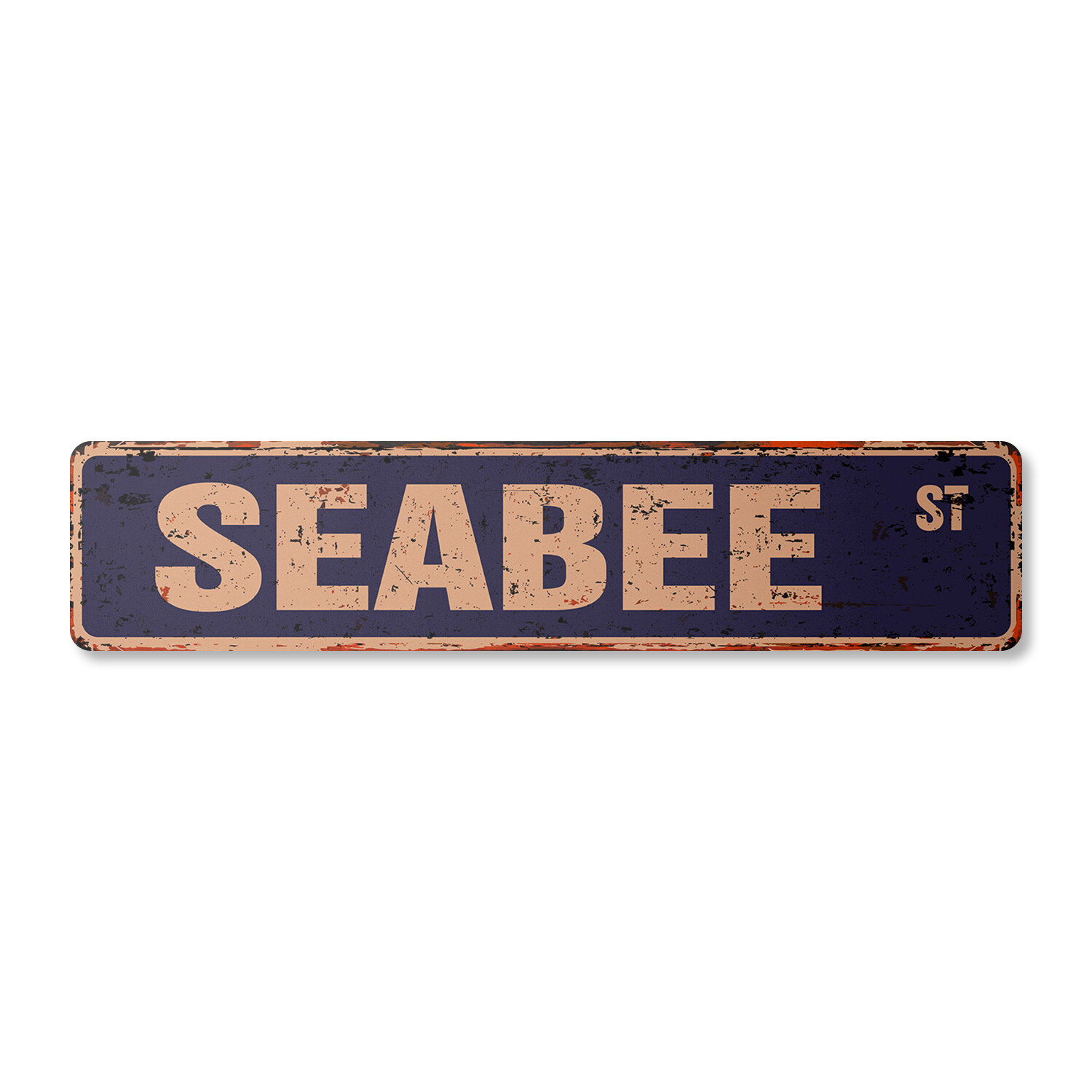 SEABEE Vintage Street Sign Metal Plastic united states naval construction forces