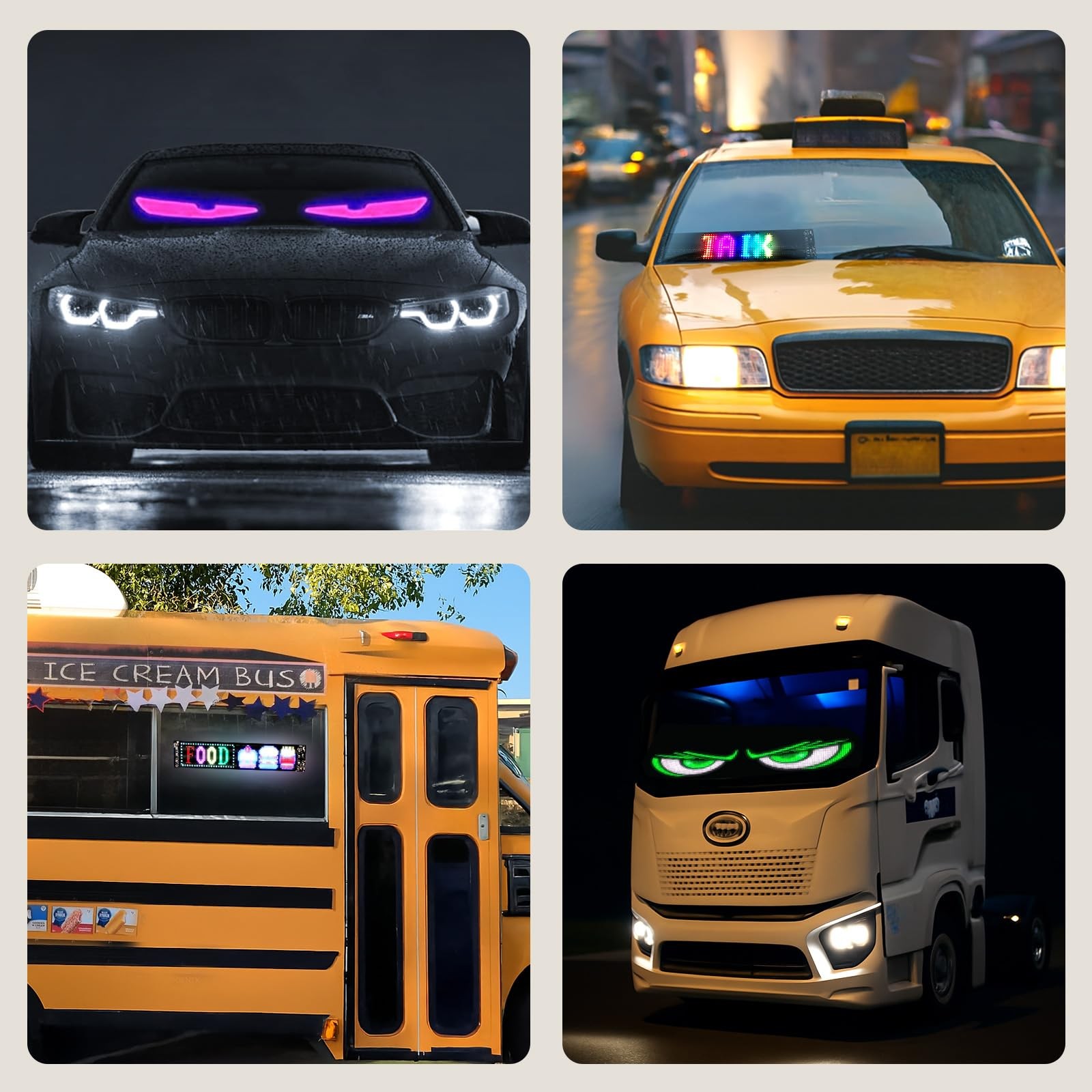 24×5 Programmable LED Sign with Bluetooth Control, Flexible Scrolling LED Sig…