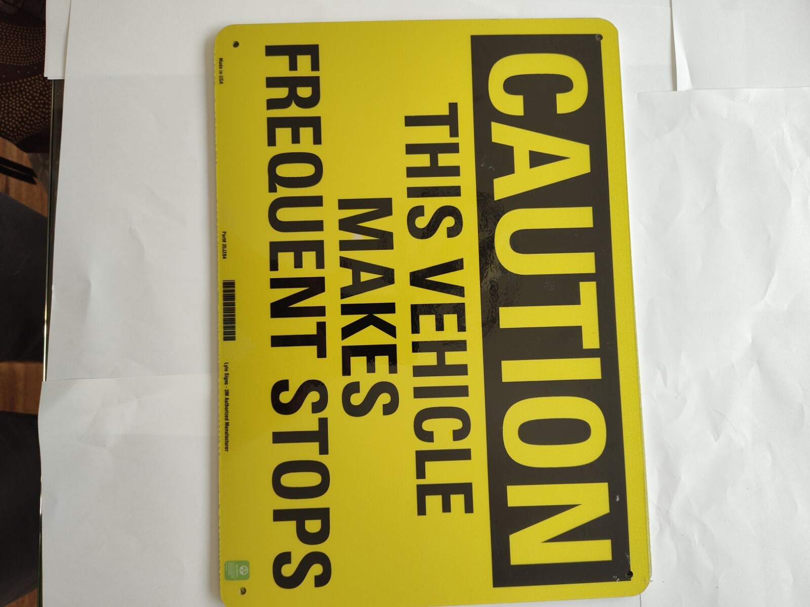 LYLE U4-1724-NA_14x10 Caution Sign,10 in x 14 in,Aluminum