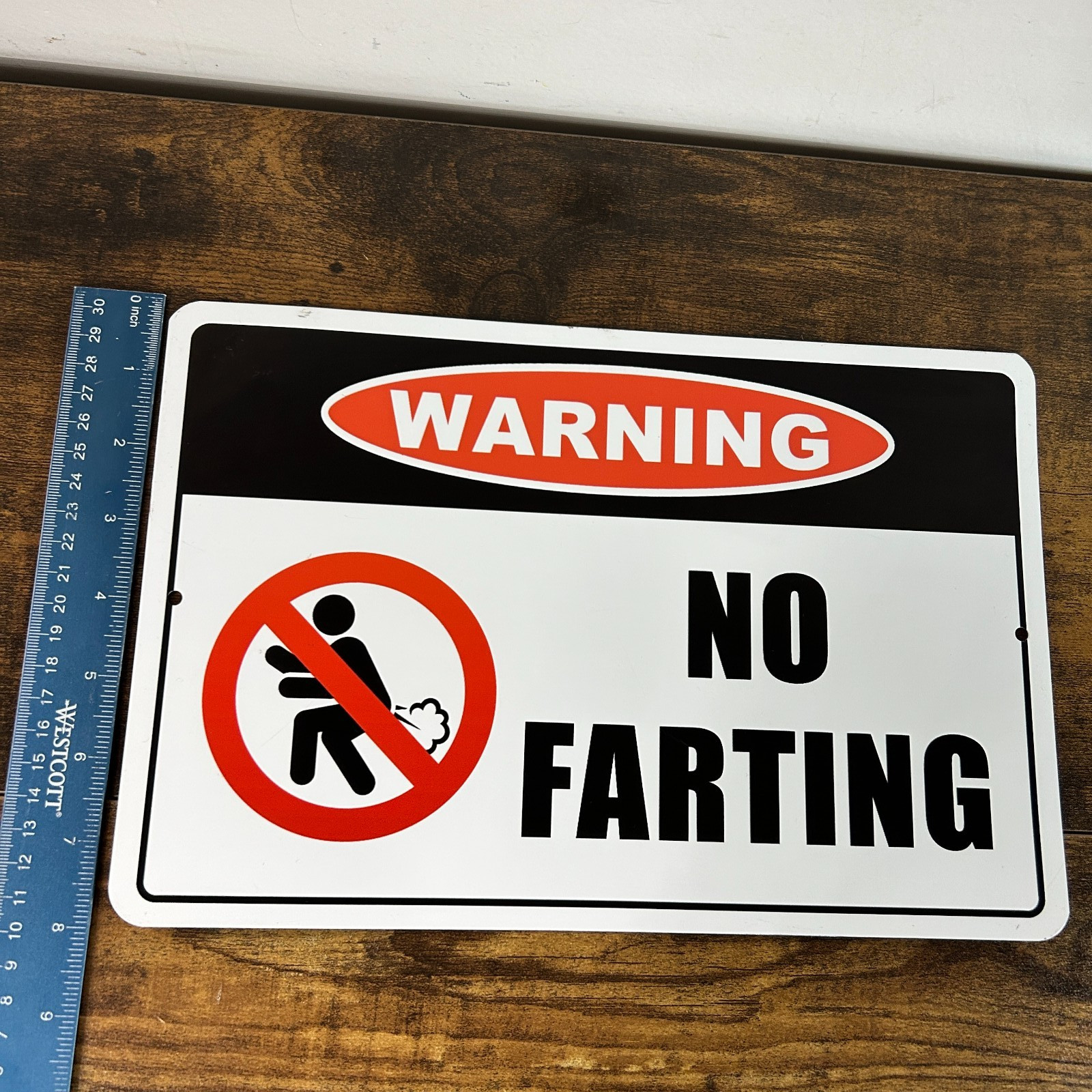 NO FARTING Warning Sign fart pass gas stink farter Metal 8″ x 12″