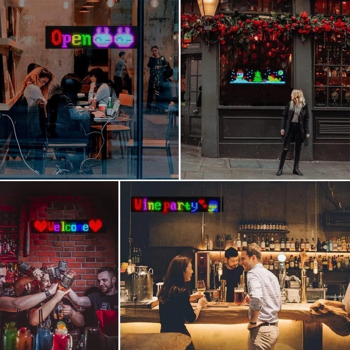 Portable RGB LED Sign – 23”x5” Flexible Display for Events and Advertisements