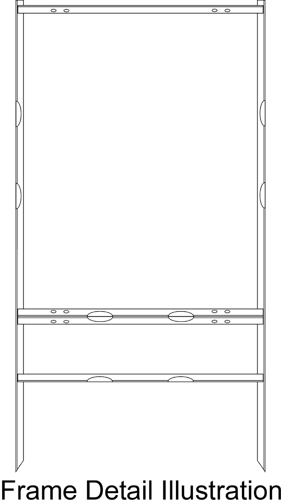 Real Estate Yard Sign Metal Frame, 30 x 24 Slide-In (1) Rider, Black (Pack of 1)