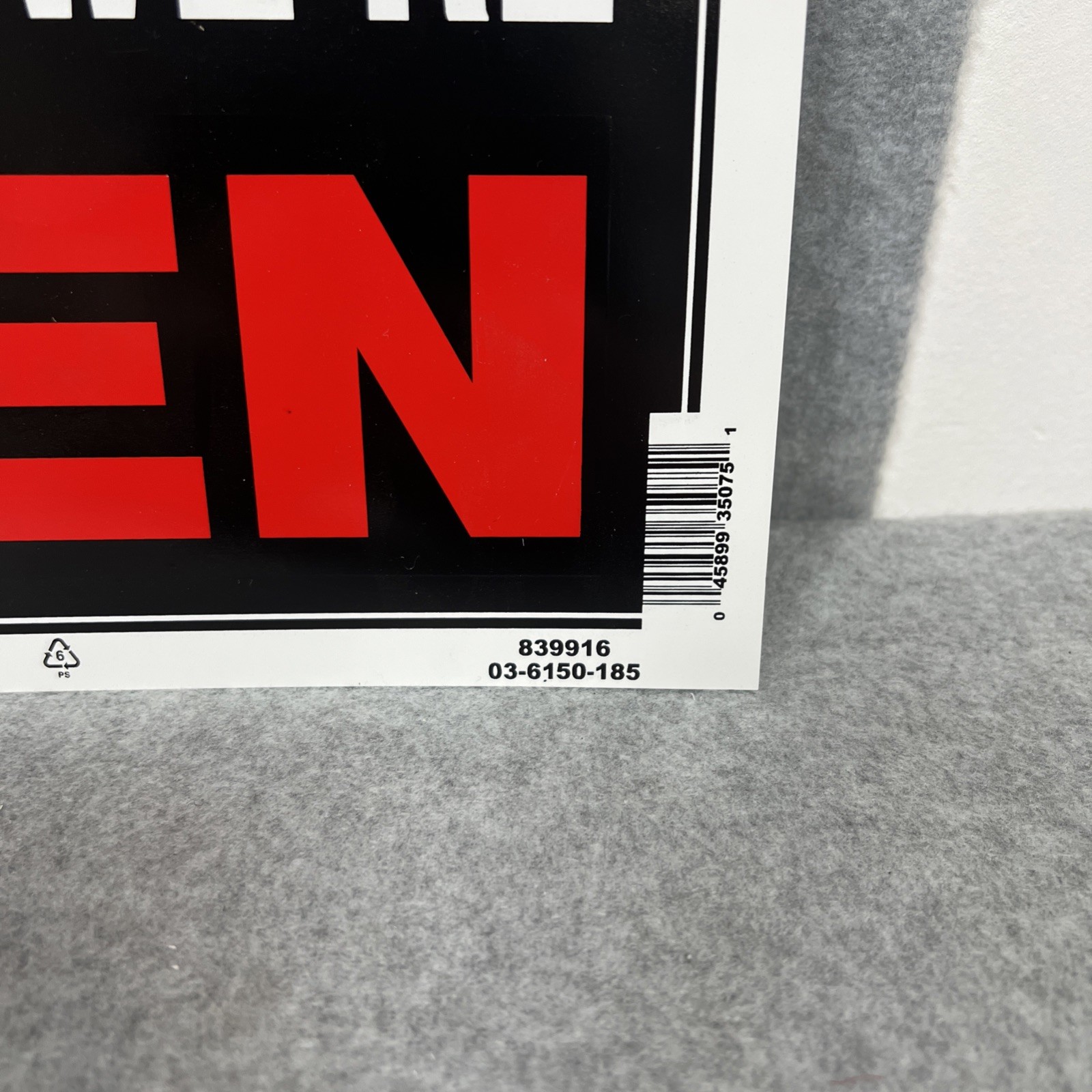 Lot of 5 COME IN WE’RE OPEN/SORRY WE’RE CLOSED Signs Hillman 839916 8″x12″