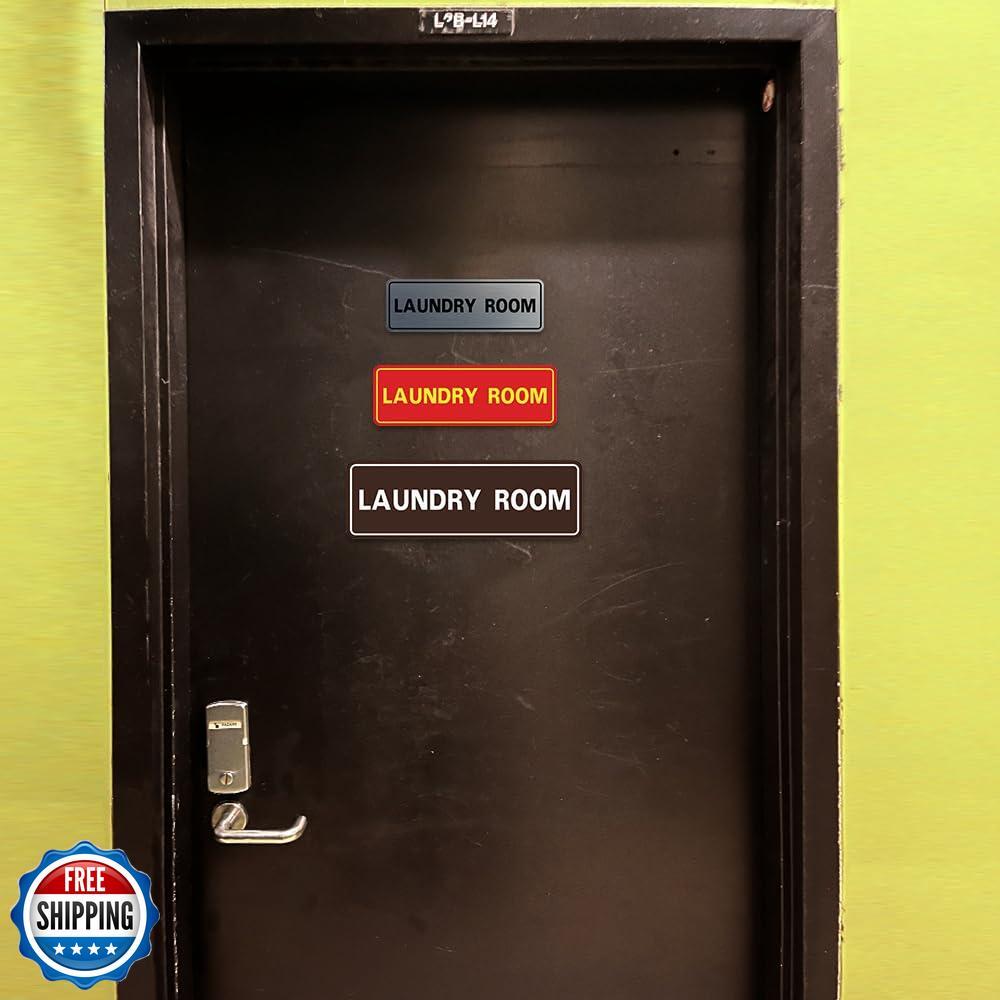 All Quality Standard Laundry Room Wall or Door Sign – Durable Signage | Ideal