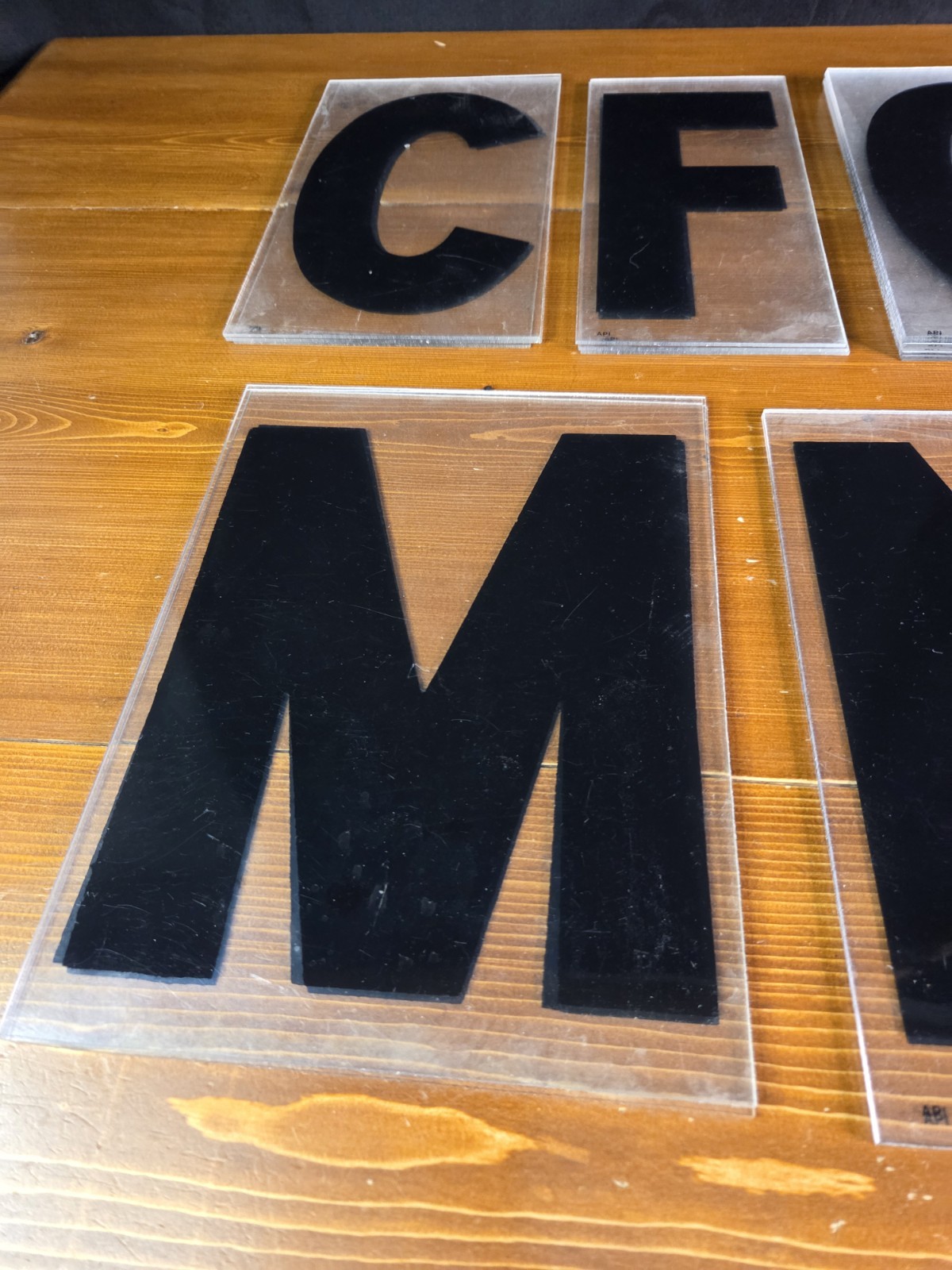 38 Vintage Plastic 9″ Marquee Mixed Letters For Outdoor Sign Black Used