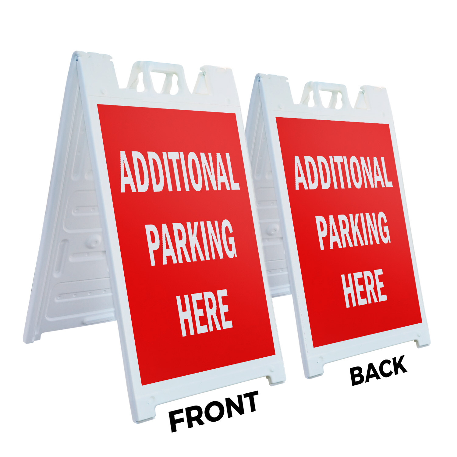 A-frame Sidewalk Additional Parking Here 24″ x 36″ Double Sided A-Frame Sidewalk