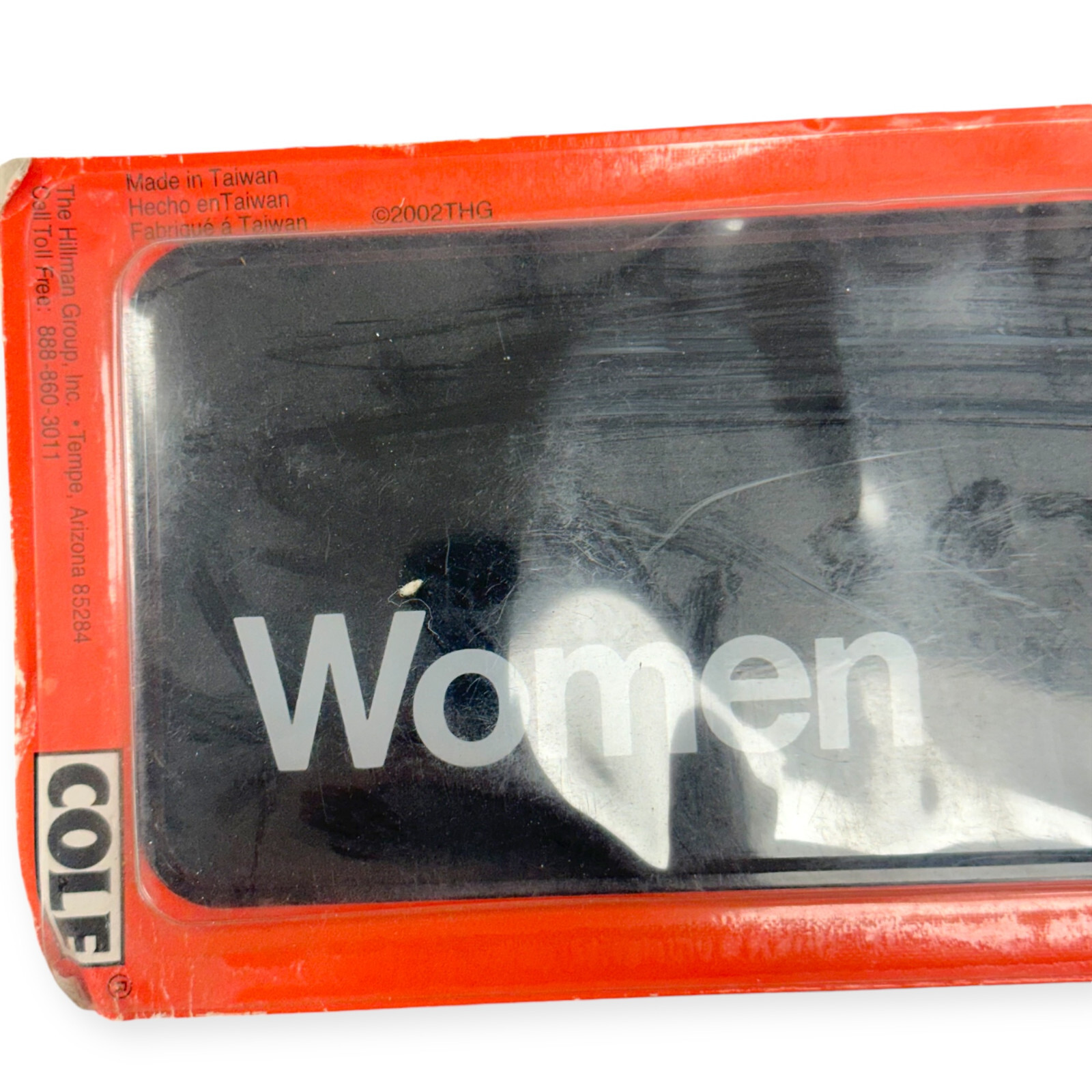 Women and Exit Signs 3 in x 9 in Visual Impact Self Stick Cole