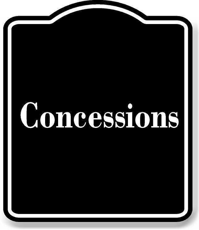 Concessions BLACK Aluminum Composite Sign
