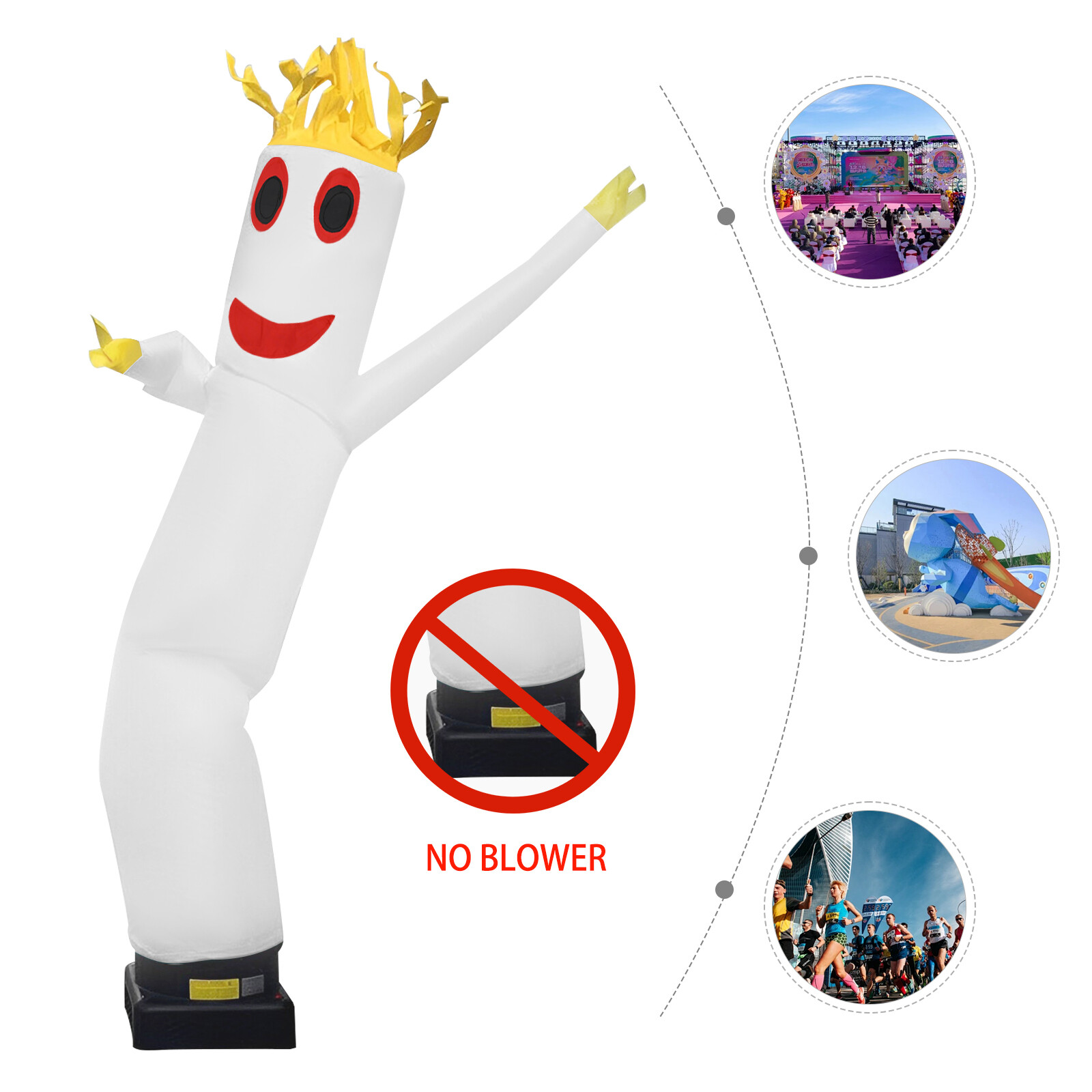 10ft Inflatable Dancing Air Puppet – Free-Standing Promotional Display White